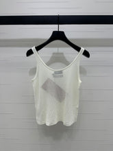 MIU 25S ROUND NECK KNIT TANK TOP WITH HOLES 264266